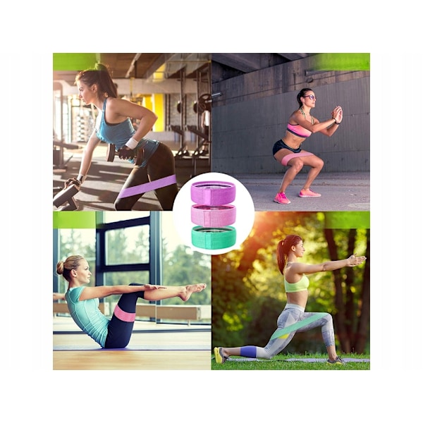 3-pack Träningsband – Perfekt för Helkroppsträning Multicolor