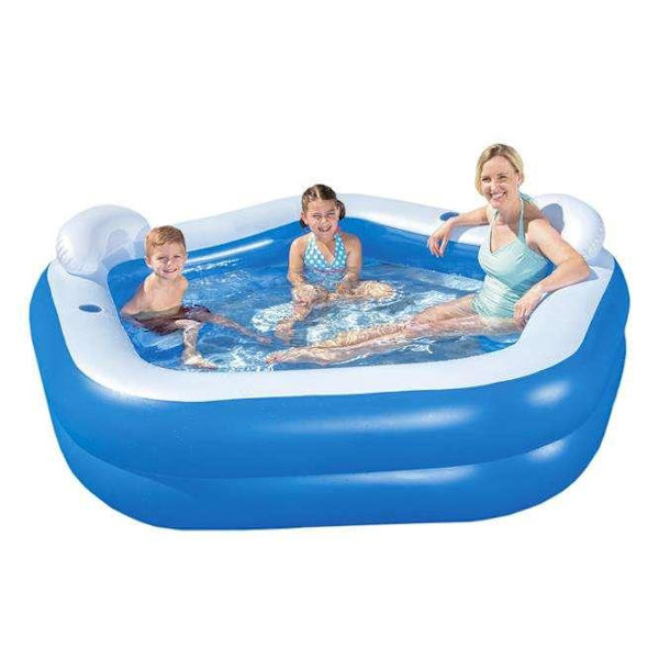 Uppblåsbar Pool - 5 kantig - 575L - Bestway -  213cm/206cm/69cm Blue