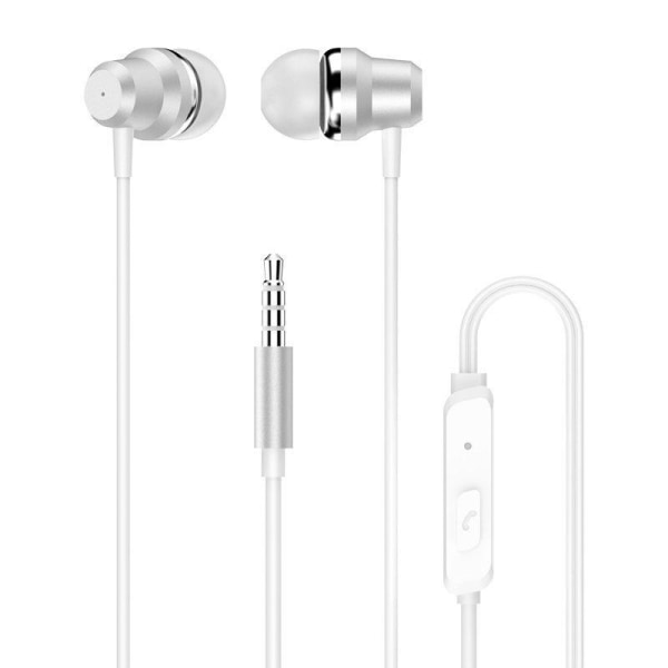 in-ear høretelefoner headset med mikrofon 3,5 mm White