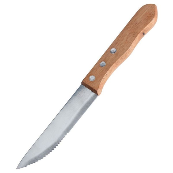 4-pak robuste kødknive/grillknive Oak