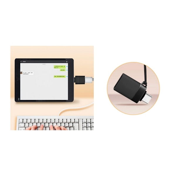 USB-C-sovitin USB-A 3.0:aan – kompaktissa koossa Black