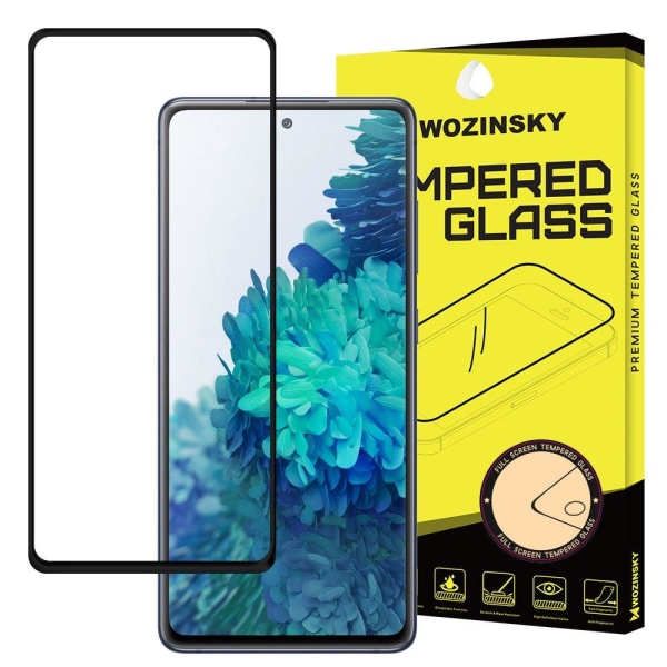 Näytönsuoja Samsung Glass S20 FE karkaistua lasia Koko näyttö Black