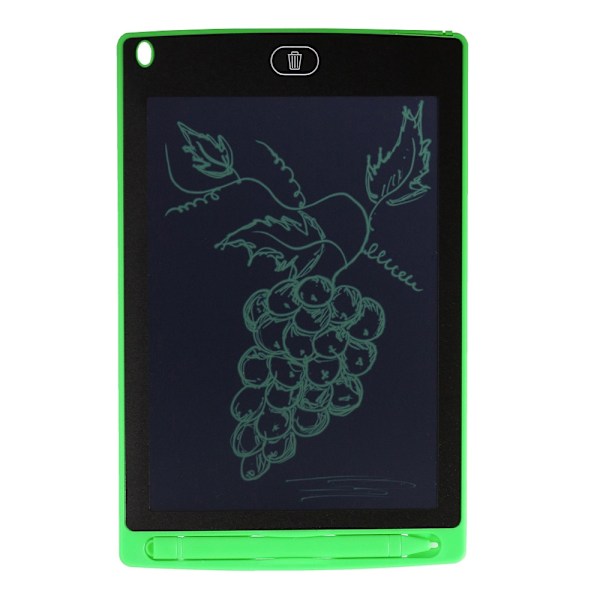 Digitalt tegnebrett for barn - Praktisk LCD 8,5" med styluspenn Green