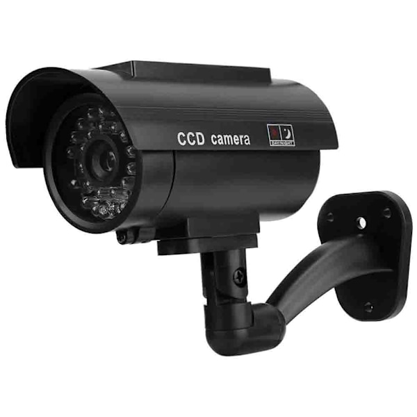 Dummy Övervakningskamera med IR LED & Blinkande Diod Black