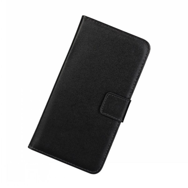 Samsung S7, wallet cover, ægte Læder, Taske/Pung Black