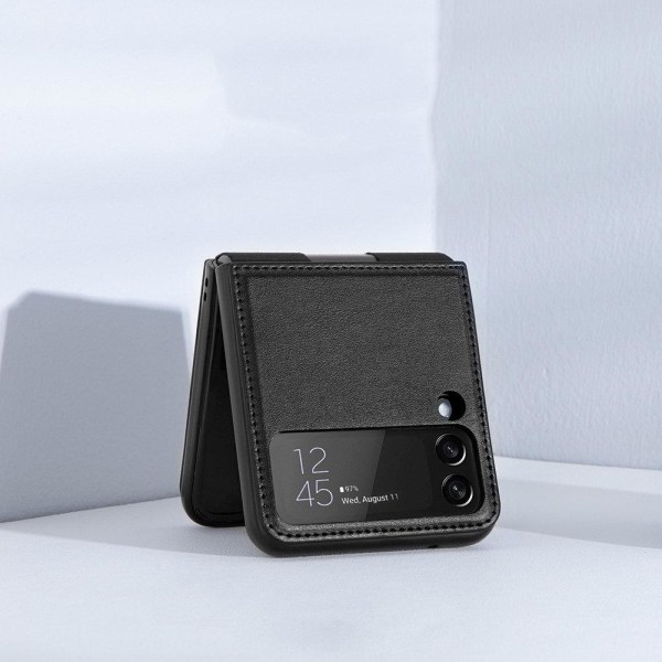 Nillkin deksel til Samsung Z Flip4 - Vegansk lærveske Transparent
