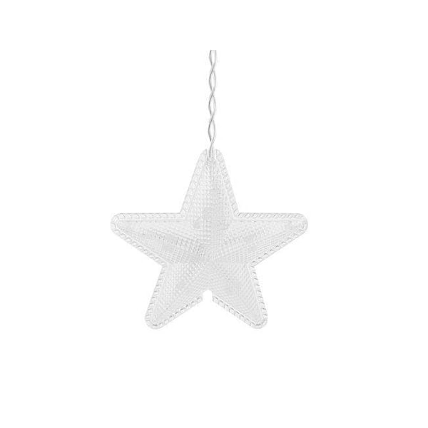 Lyssnor - Lysgardin med stjerner - 136 LED - 2,5 meter White