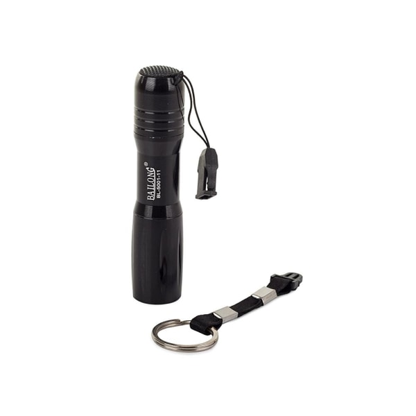 Military-alumiininen taskulamppu CREE XP-E LEDillä ja zoomilla Black