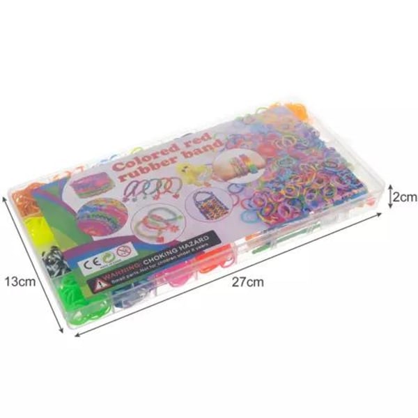 Loom Bands Kit - 1500 kpl 23 värissä Multicolor