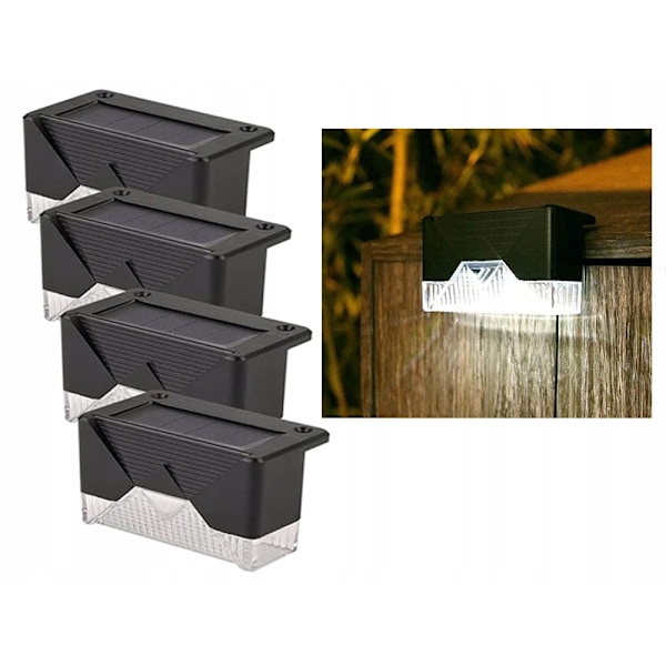 4-pack Solcellsdrivna LED-lampor Svart