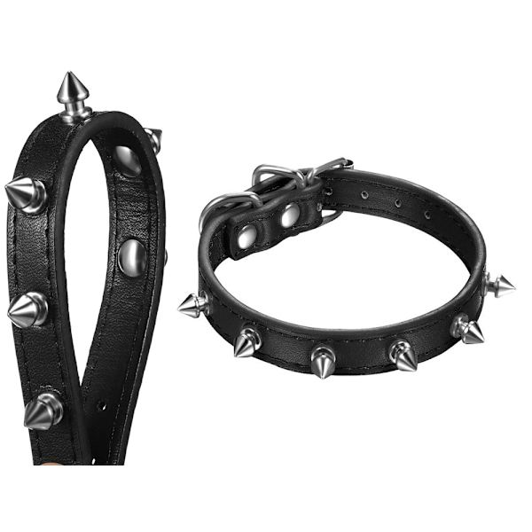 Hundehalsbånd med nitter L (37-47CM) Vælg farve Blue
