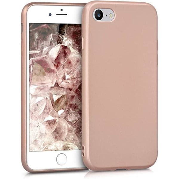 Soft shell (TPU) i metallic farge, iPhone Xs Pink gold