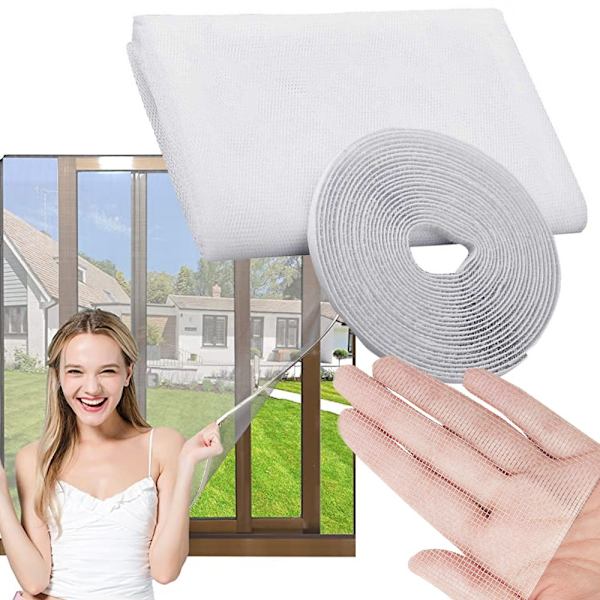 Myggenet til vinduer op til 150x200 cm White