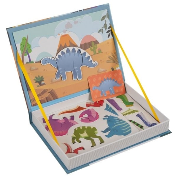 Magnetiskt Pussel Dinosaurier multifärg