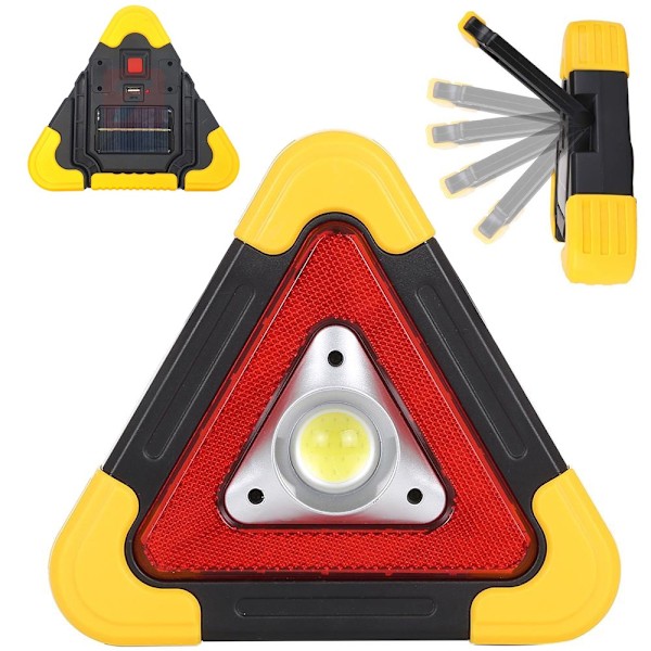 3-i-1 Varningstriangel-Kraftfull Ficklampa Och Powerbank Multicolor