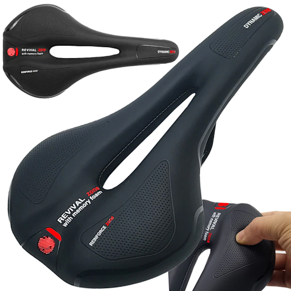 Sport  Cykelsadel – Mjuk och Bekväm med Foam Gel Black