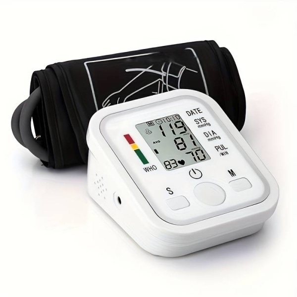 Blodtryksmåler til overarmen med hukommelsesfunktioner White
