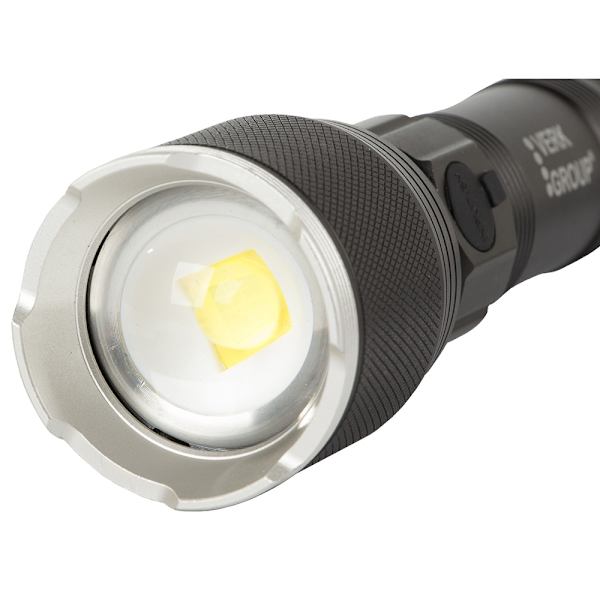 Oppladbar lommelykt - CREE XHP160 LED - 23 cm - Luftfartøy aluminium Black