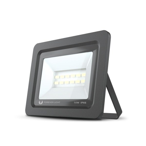 LED Stål spotlight / Floodlight, 10w (60w) Utendørs godkjent Black