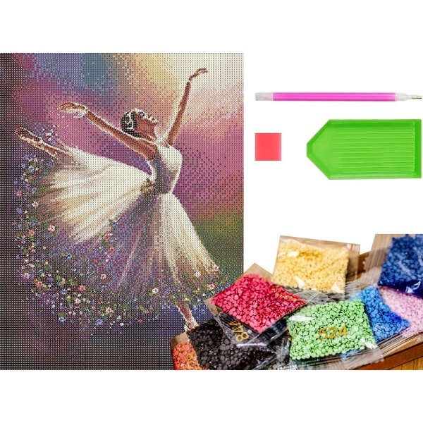 Diamantmålning - Ballerina Multicolor