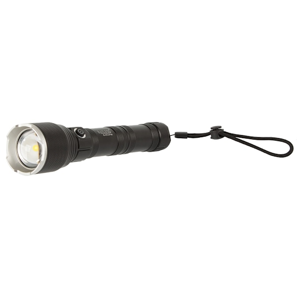 Oppladbar lommelykt - CREE XHP160 LED - 23 cm - Luftfartøy aluminium Black