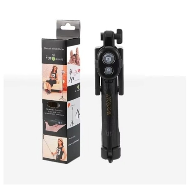 Selfie stick / stativ mobilstativ med bluetooth fjernkontroll Multicolor