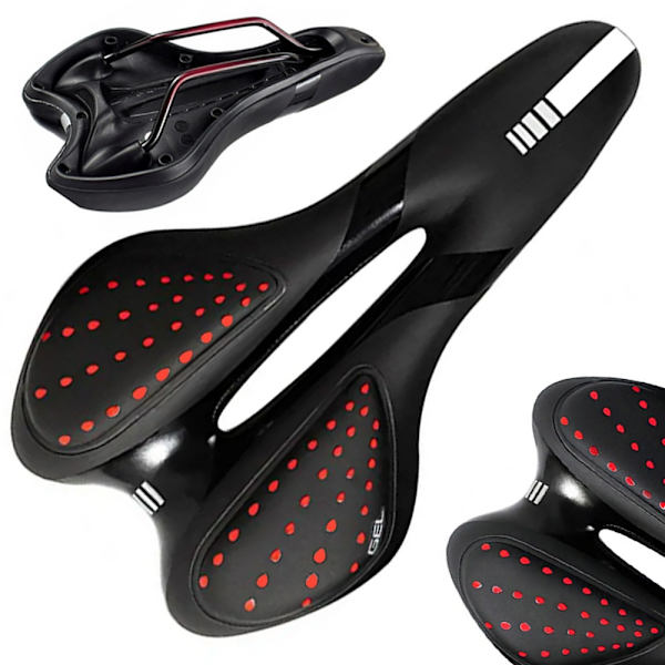 Sport  Cykelsadel – Mjuk och Bekväm med Foam Gel Black