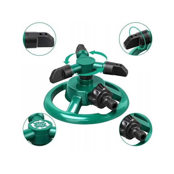 360° roterende havesprinkler Green