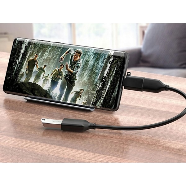 USB-C-sovitin USB-A 3.0:aan – kompaktissa koossa Black