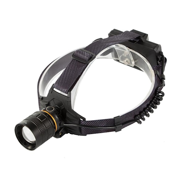 Genopladelig pandelampe - CREE XHP160 - Luftfartøj aluminium - 1000m Black