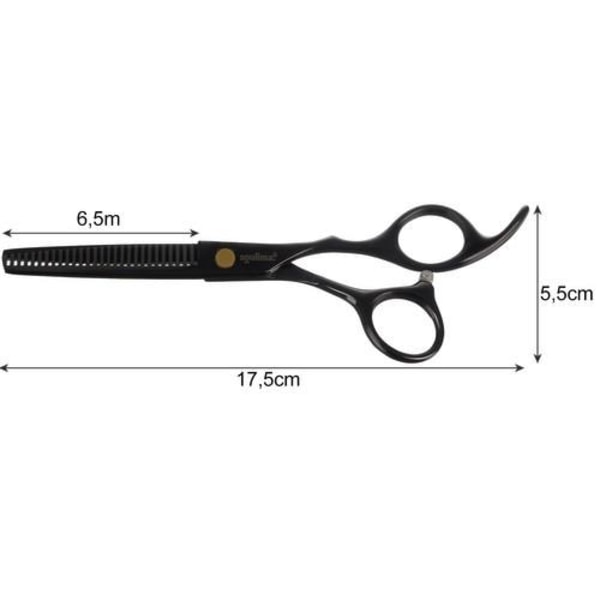 Professionel Tyndesaks 17,5cm - Frisørsaks Black