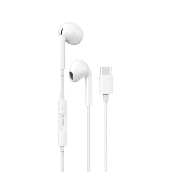 Dudao Hörlurar/Headset med USB-C kontakt White