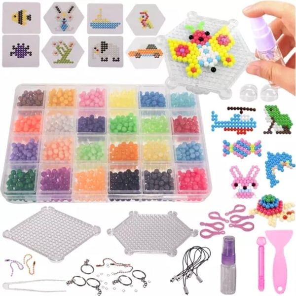 Water Beads Kit - Askartelulaatikko - 2800 Vesihelmiä ja tarvikk Multicolor