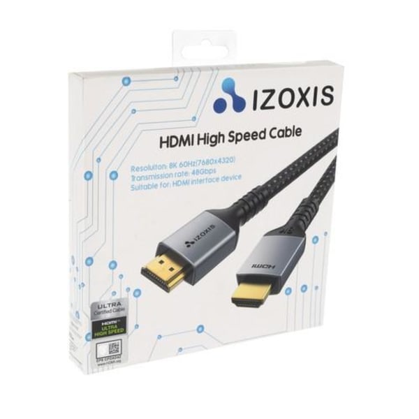 HDMI 8K -kaapeli 2 metriä - 8K 60Hz (7680x4320) Black