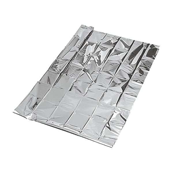Nødtæppe -/Varmetæppe/Overlevelsestæppe 210x160 cm Silver
