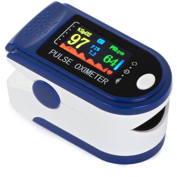 Oximeter / Pulsmätare med OLED display Blå