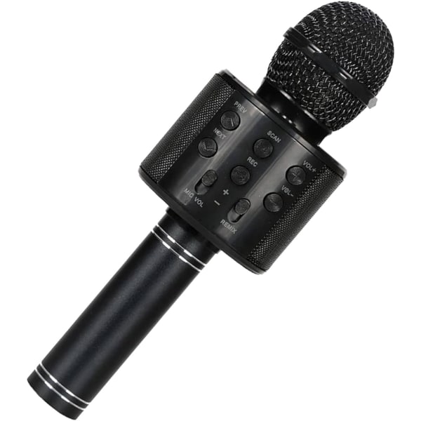 Karaoke mikrofon med högtalare och Bluetooth Svart