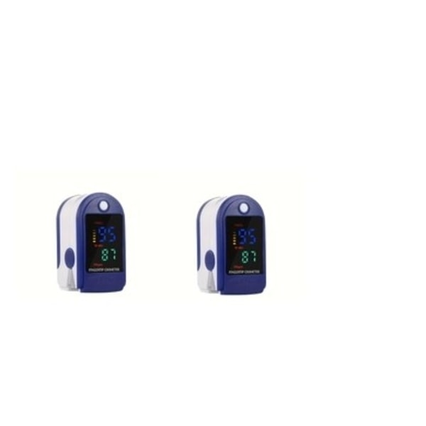 2 pakker  Oksymeter / Pulsmåler med OLED-skjerm Blue