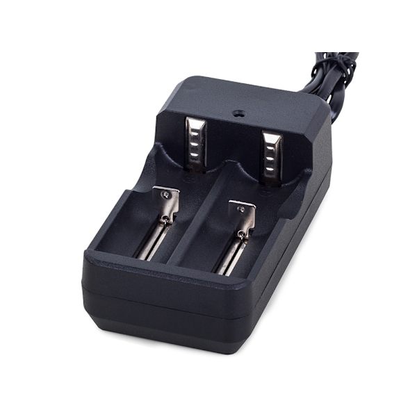 Batterioplader til 18650 og andre batterier Black