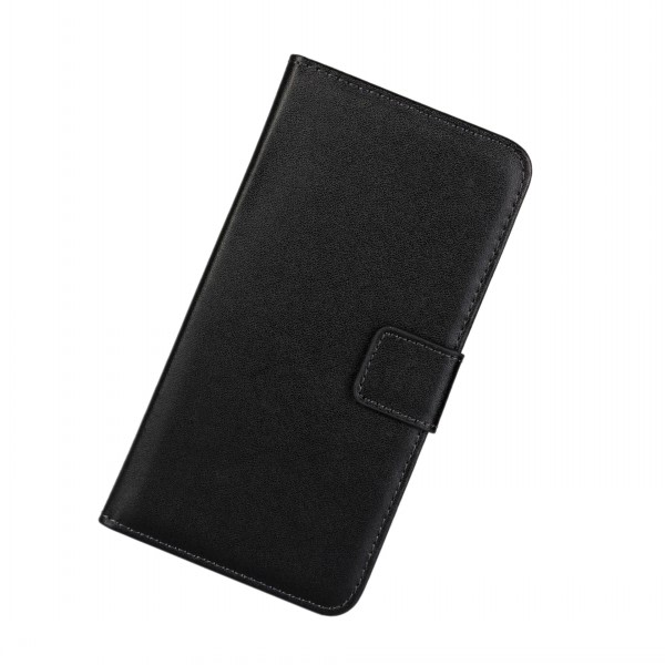 Plånbokfodral OnePlus 7 Pro, Äkta läder Svart