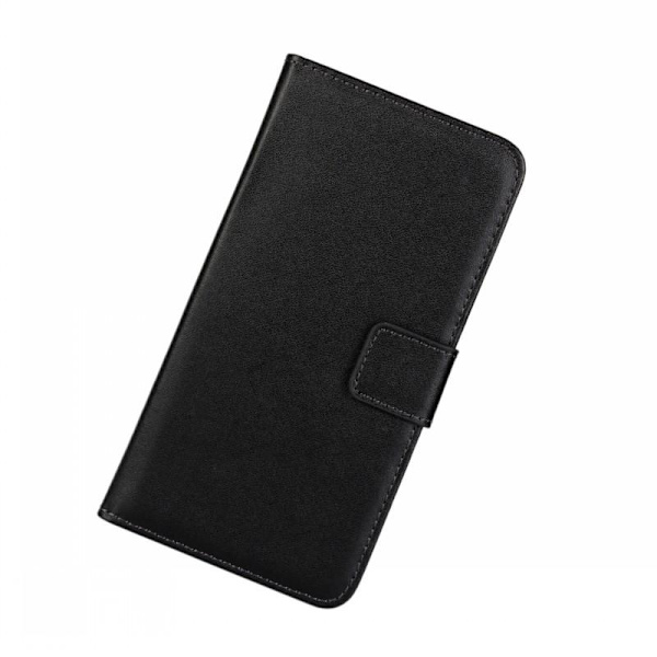 Plånbokfodral till Huawei Y6P i Äkta skinn - Stilrent och snyggt Black