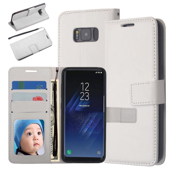 Lompakkokotelo Samsung S6 Edge, 3 korttia/ID White