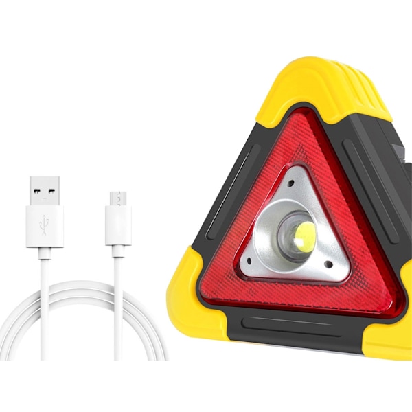 3-i-1 Varningstriangel-Kraftfull Ficklampa Och Powerbank Multicolor
