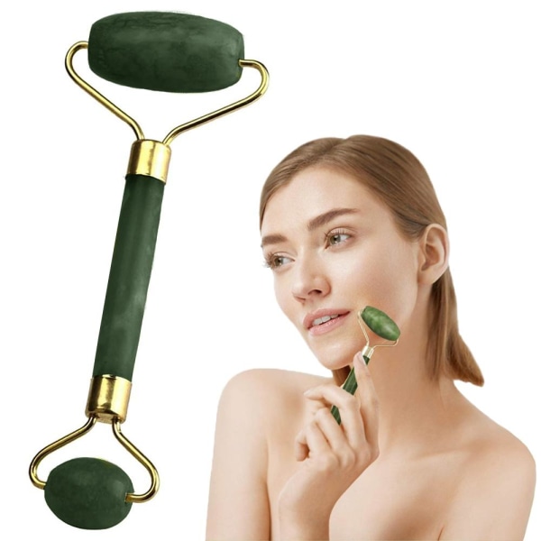 Jade roller / Ansiktsmassage / Jaderoller Grön