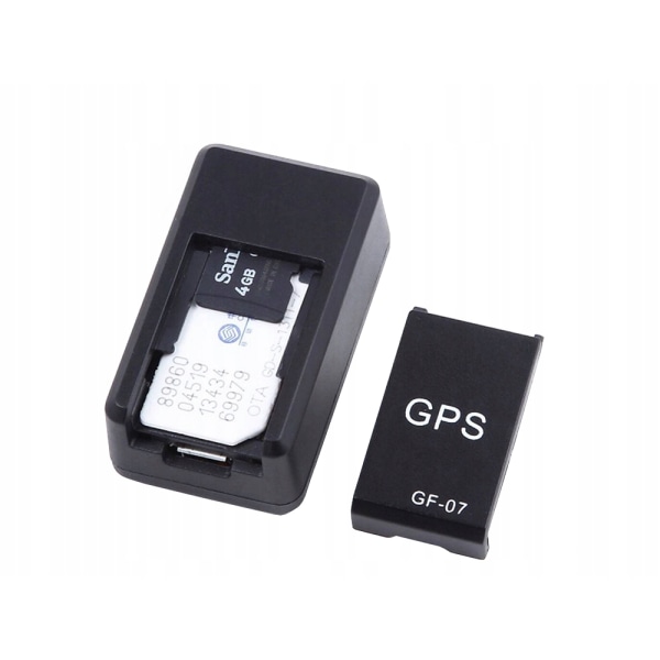 Magneettinen mini-GPS-lähetin SIM-korteille äänitallenteella Black