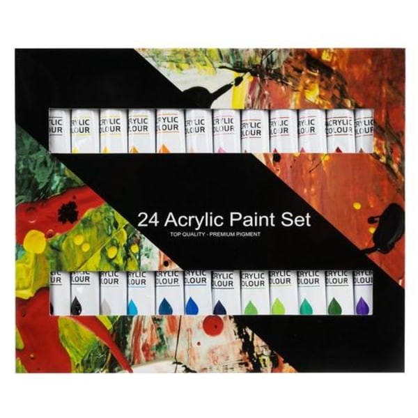 24 akrylmaling i forskjellige nyanser Multicolor