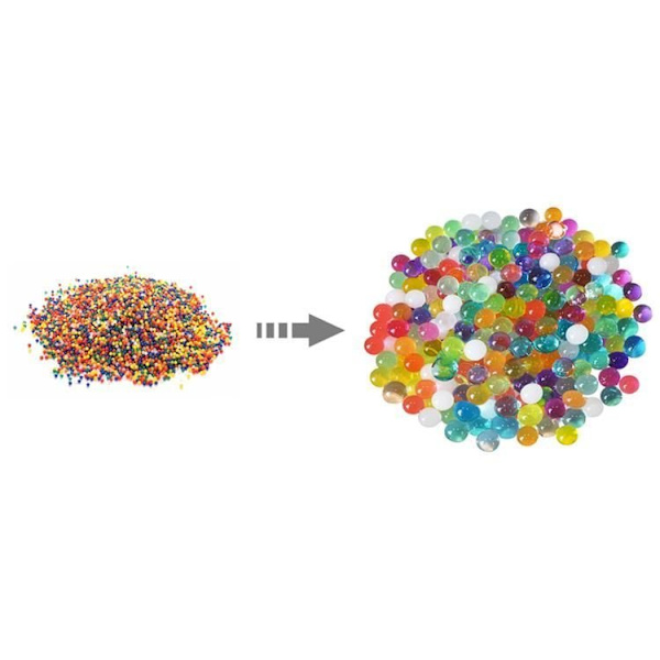 4-pack vattenpärlor / vattenkristaller - stora: 15 mm multifärg