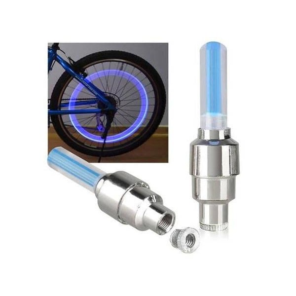 2-Pack Lysande Cykel-/Moped-/Hjul- ventil Blue Universal