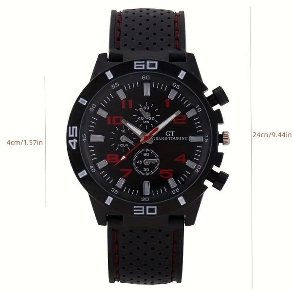 Sporty Quartz Watch / Armbåndsur med Silikonerem White