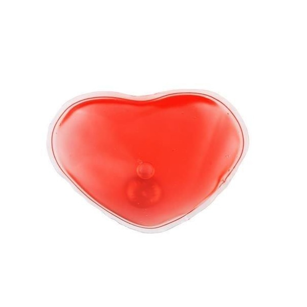 Återanvändbar handvärmare i form av ett hjärta. Röd